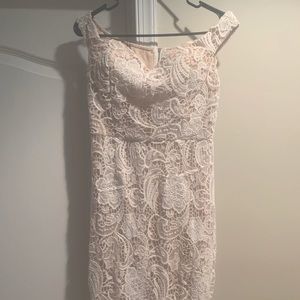 Lace sweetheart off the shoulder dress NWT